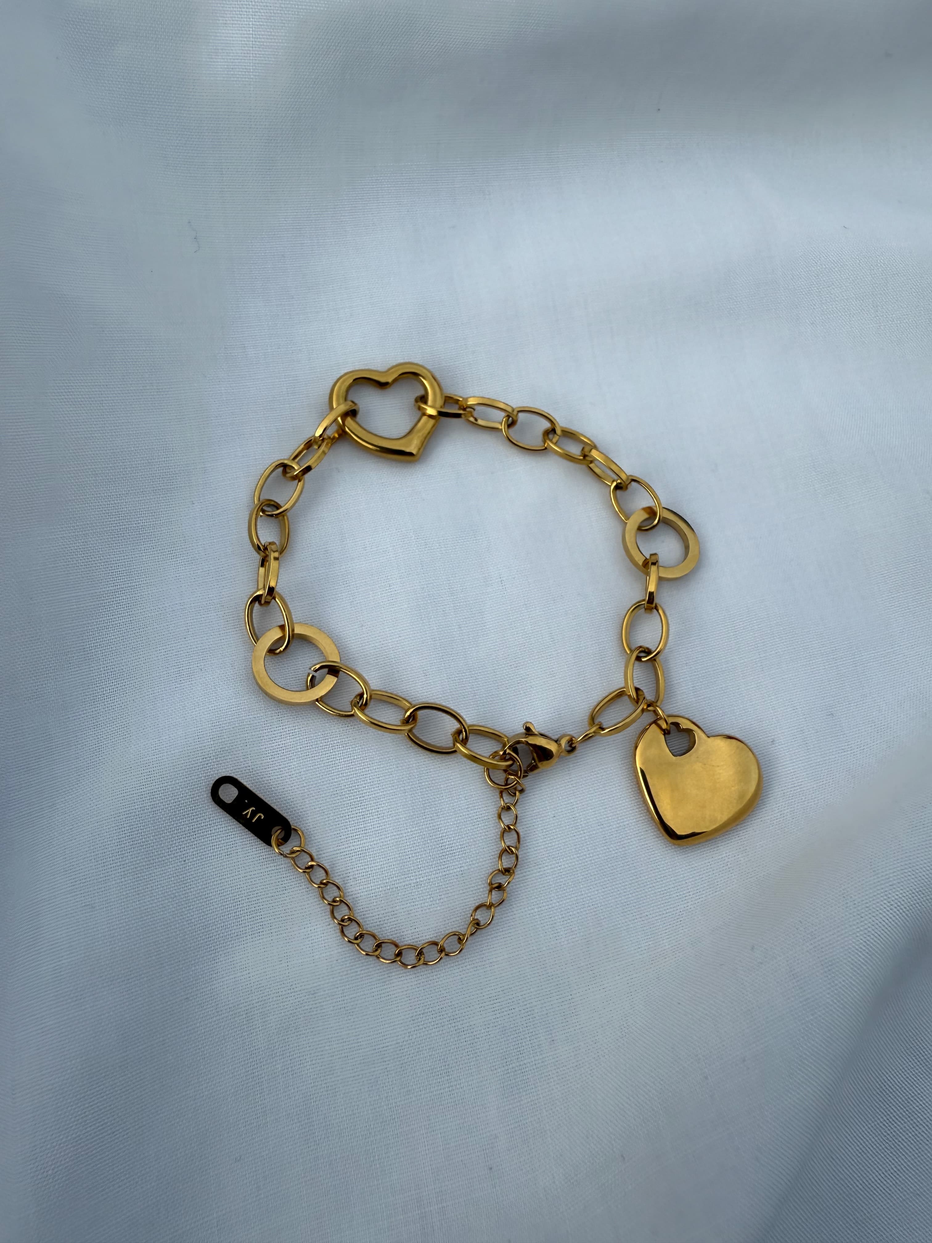 Pulsera Corazón Dorado